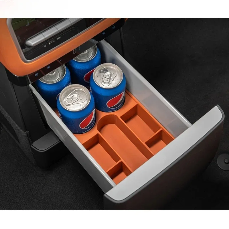 For Lixiang L9 2022 2023 Car Styling Refrigerator Food Grade Water Cup Holder Anti-skid Storage Box Auto Accessories