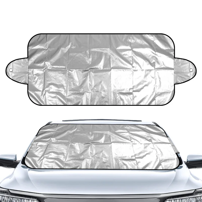 Car Windscreen Cover Front Cover Anti Snow Frost Sun Shield Dust Protector Heat Sun Mat Car Window Screen Cover image 4