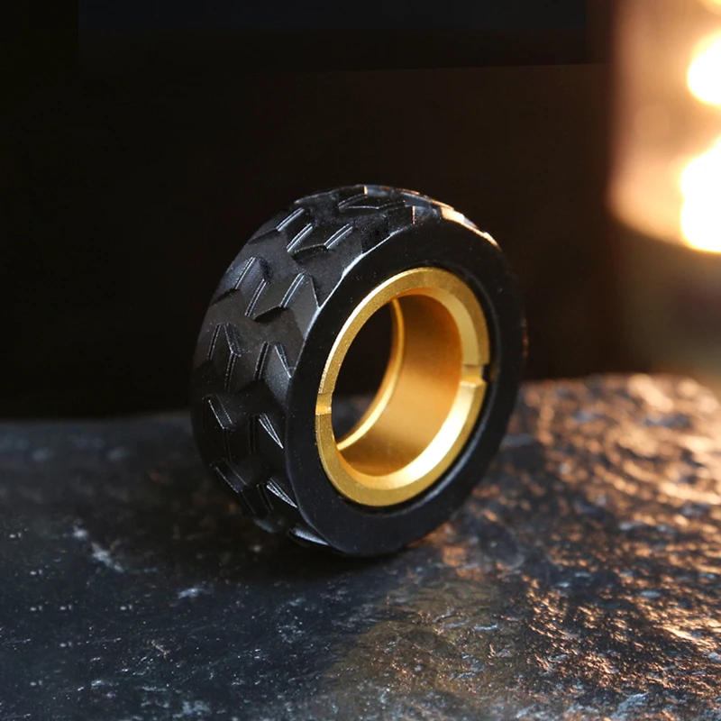 الإطارات اللمسي الدائري الميكانيكية تململ السقاطة الدائري EDC اللعب سبائك الألومنيوم الإصبع الإطارات المعدنية اللعب الإجهاد سبينر ألعاب متململة #5