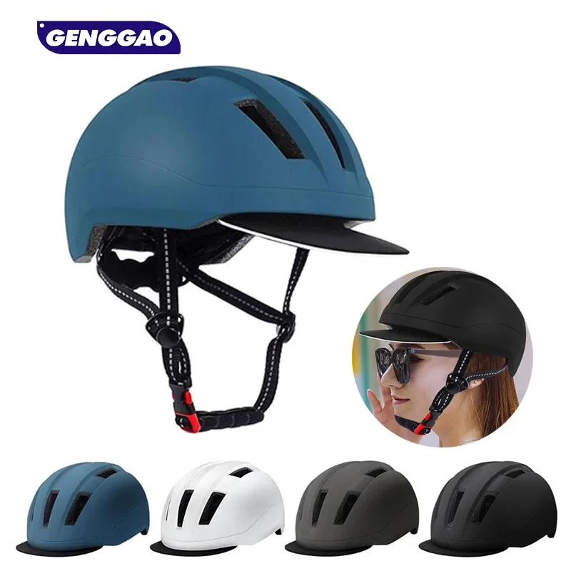 GENGGAO 1PCS Adult Men Women Bike Helmet  - Adjustable Baseball Cap Style Cycling Helmet for Urban Commuter Road Biking Scooter