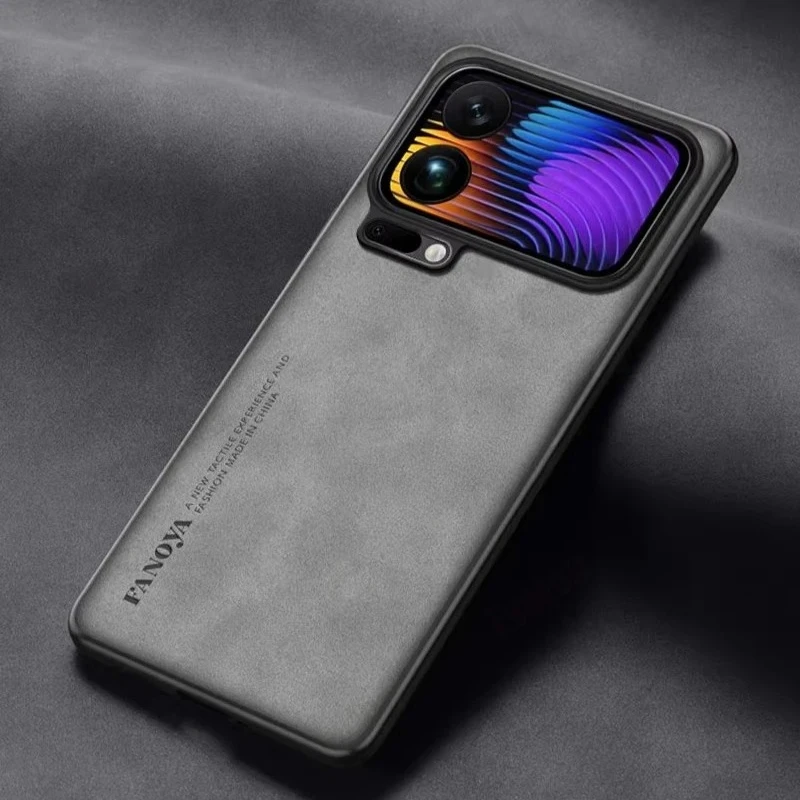حافظة هاتف رجل الأعمال الفاخرة لهاتف Xiaomi 17 Pro Max 15T 14T Pro 5G من جلد الغنم غطاء خلفي شامل للعدسات