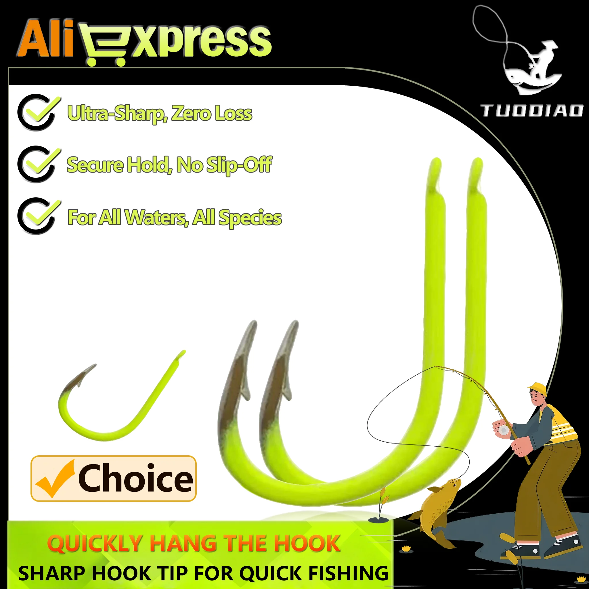 

[TUODIAO] Зеленый рыболовный крючок Ise-Ni, флуоресцентный материал высокой видимости, острое проникновение, антикоррозийный, прочный, мягкий крючок для приманки