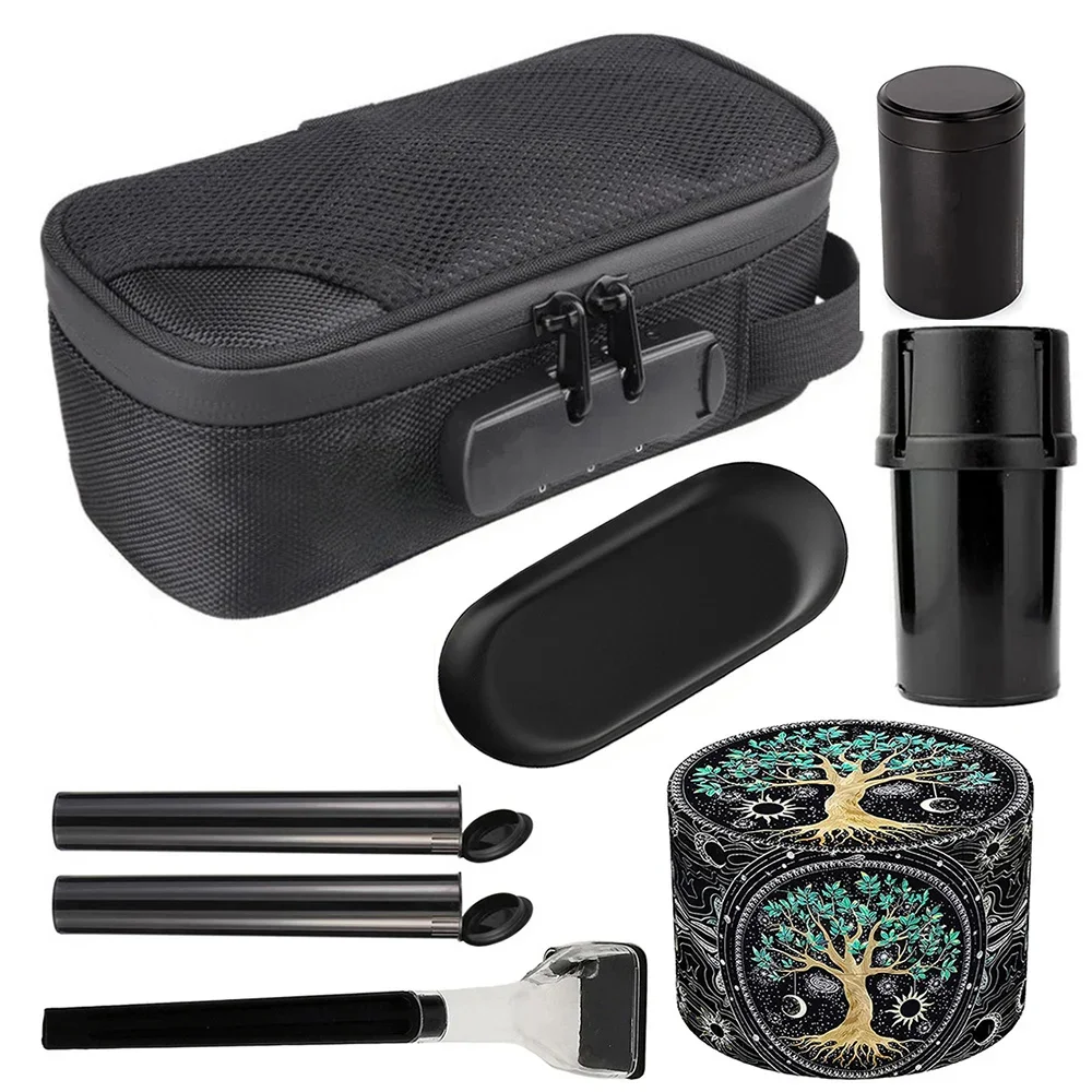 

1/4/8pcs Odor Smell Proof Smoke Bag Tobacco Herb Grinder Rolling Plate Maker Lock Jar Case Carbon Storage Tube Smoke luxury Gift