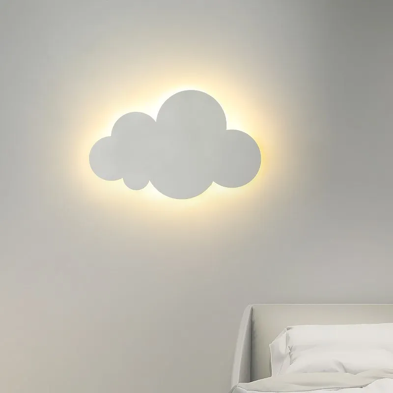 

Nordic Cloud Led Wall Lamp Colorful Acrylic For Children Girl Bedside Bedroom Living Dining Room Design Cartoon Indoor Lights