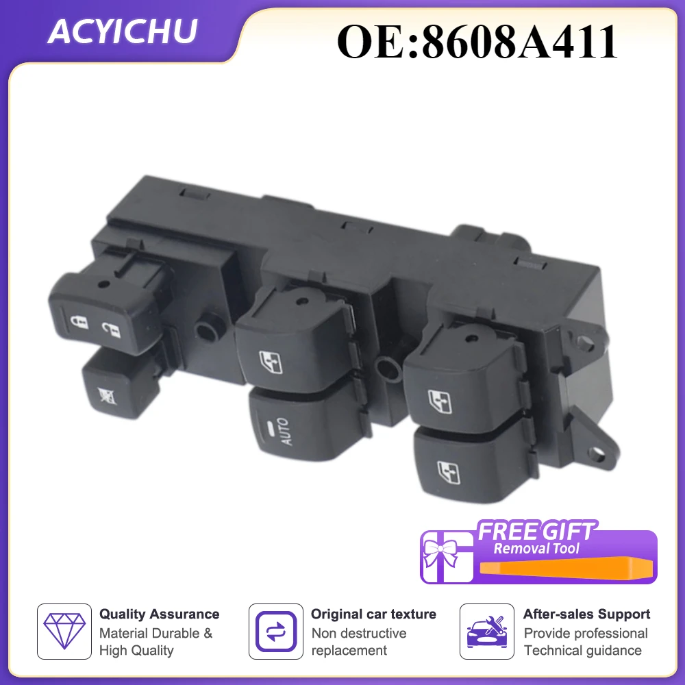 8608A411 Switch For Mitsubishi Outlander 2013-2018 Left Front Electric Master Window Lifter Control Switch