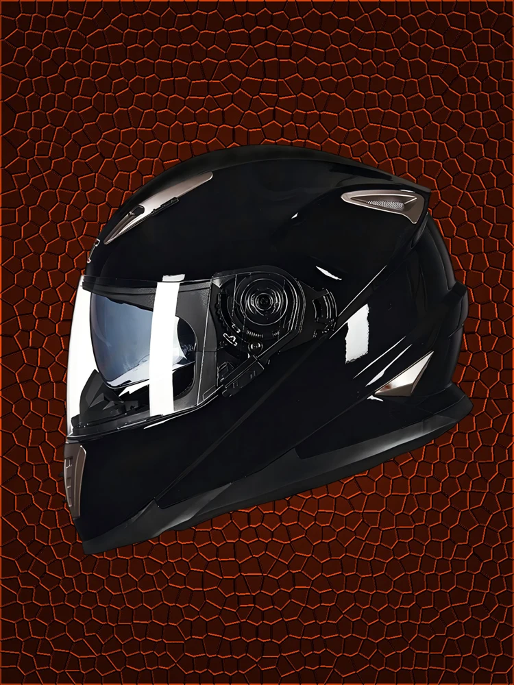 フルカバーオートバイヘルメット男性と女性四季日焼け止めデュアルレンズ人格クール高品質-abs-kask-レーシングドット