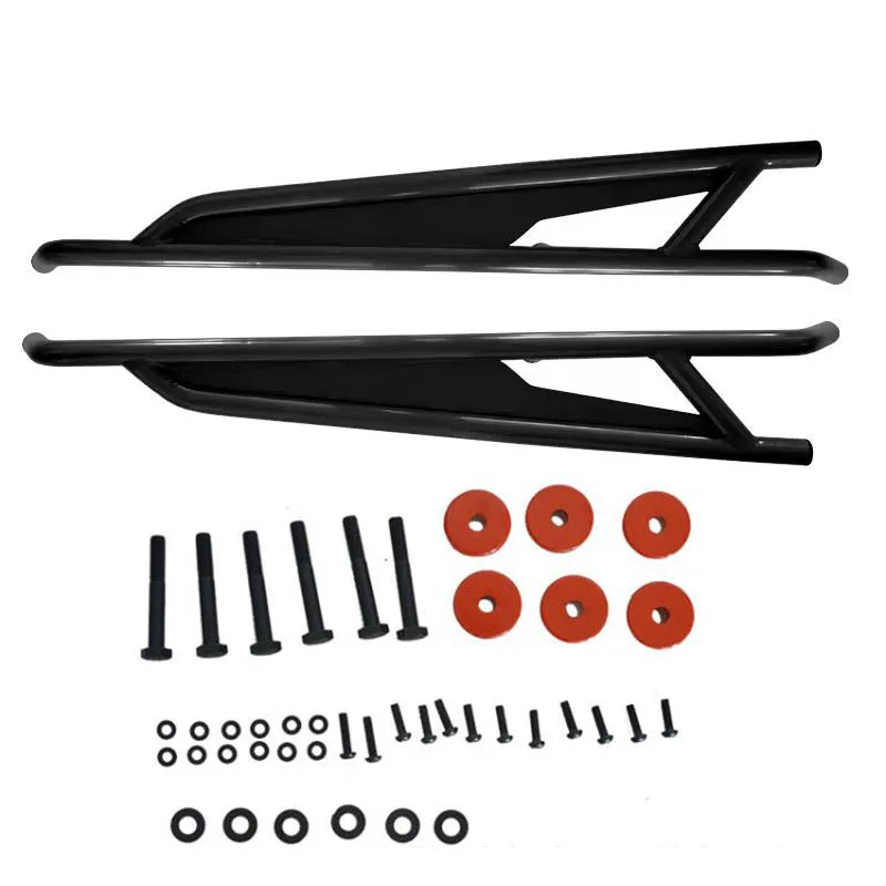 For Can Am Maverick X3 2017-2025 2-Seater BLACK Rock Sliders Tree Kicker Side Nerf Bar