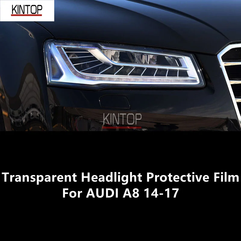 

For AUDI A8 14-17 TPU Transparent Headlight Protective Film, Headlight Protection, Film Modification