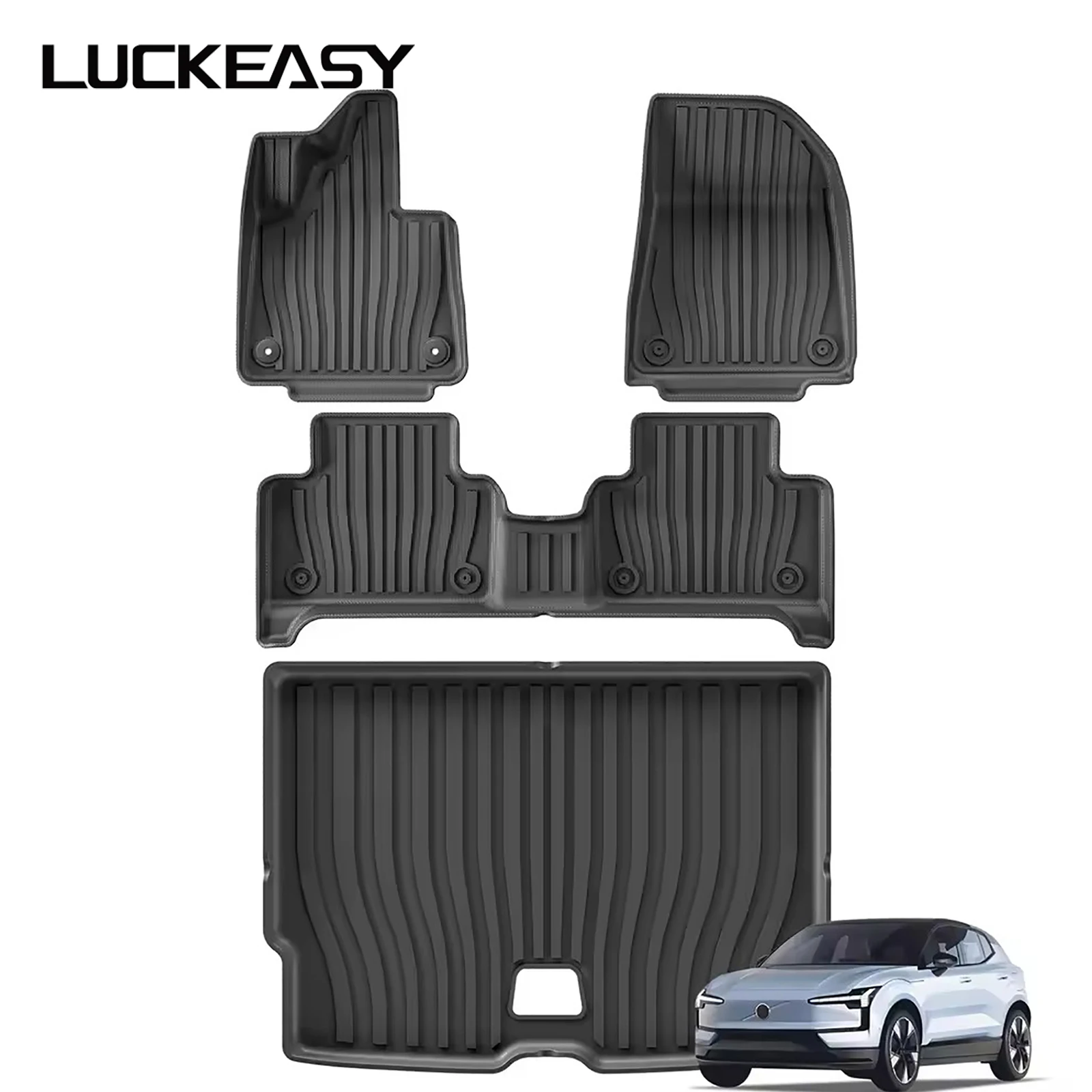 

Автомобильные коврики для Volvo EX30 2024 2025, защитная накладка, аксессуары для салона автомобиля, водонепроницаемая подкладка для ног, вкладыш для багажника, коврик для багажника