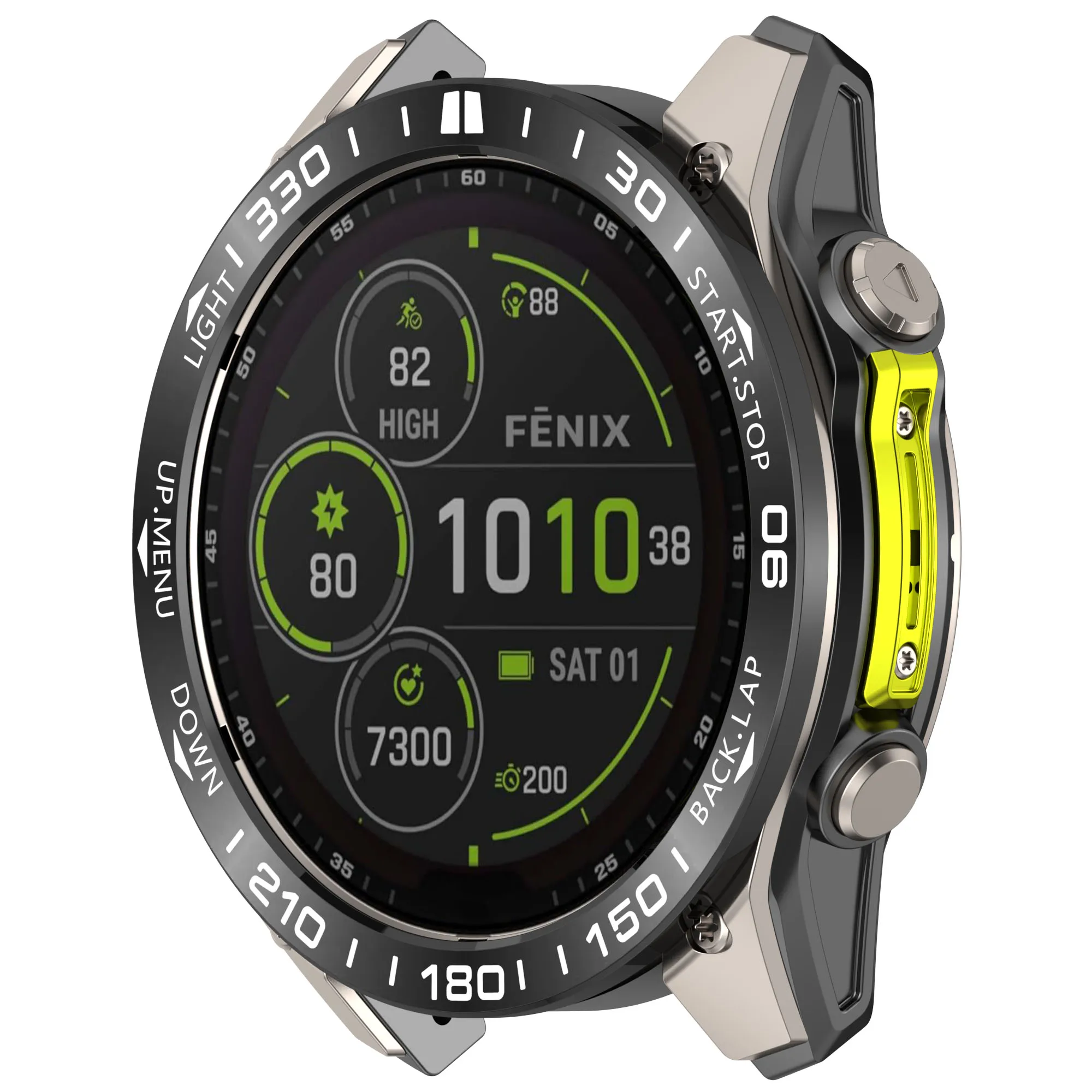 ベゼルリングスタイリングケースガーミン Quatix 8 47 ミリメートル/51 ミリメートル Quatix8 スマートウォッチメタルフレームダイヤル粘着保護カバーケース