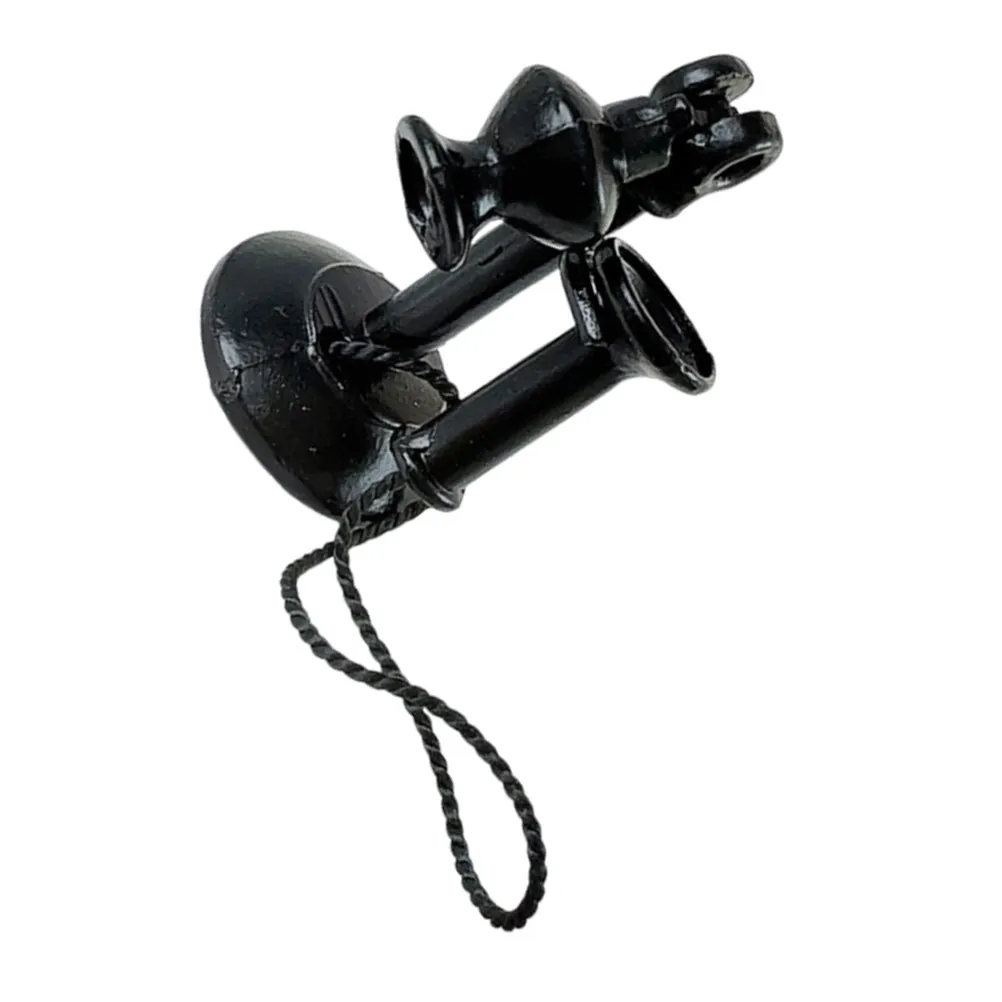 

Черный ретро-телефон из чугуна, декоративный стационарный телефон для гостиной, спальни, офиса, дома, винтажный декор для дома