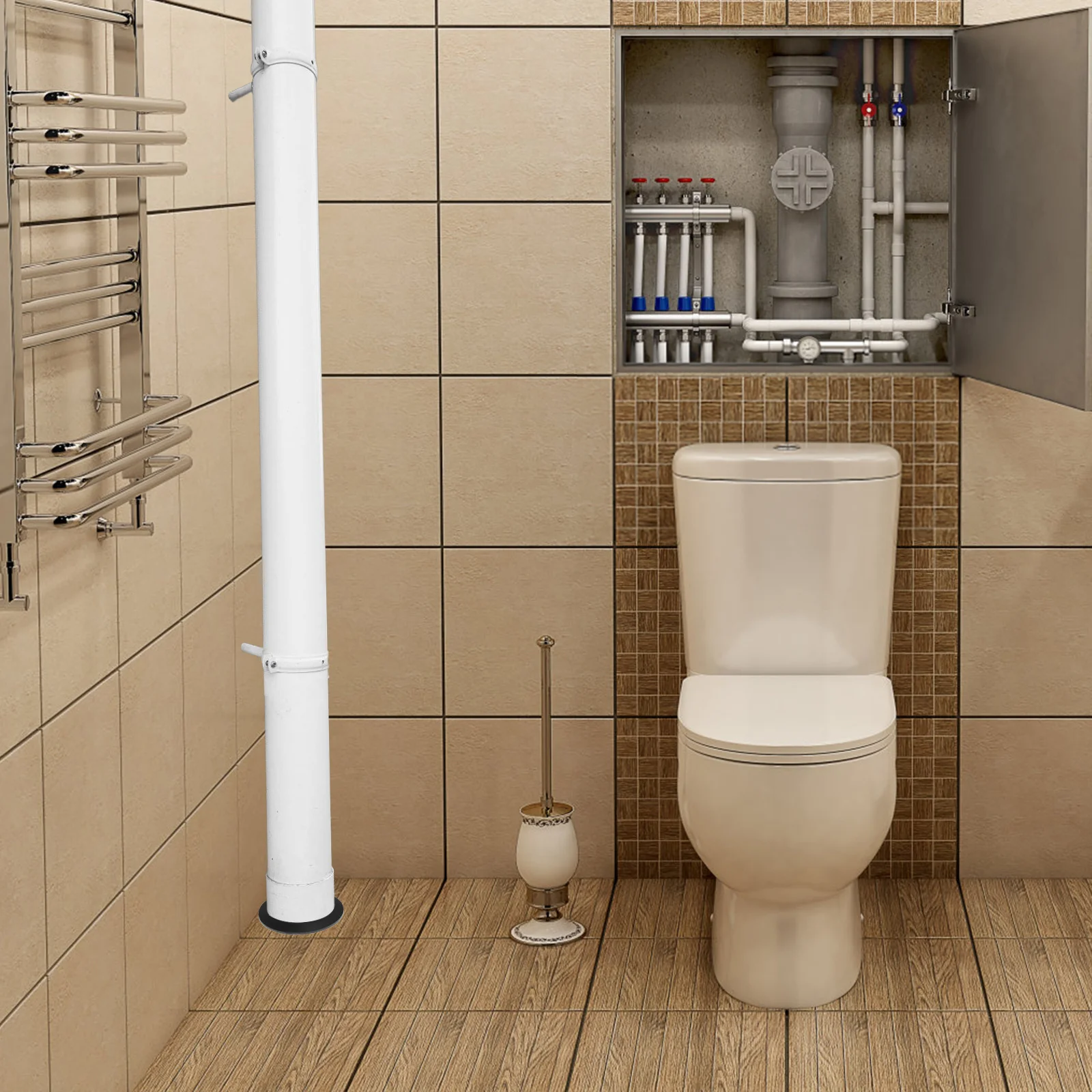 

10 шт., декоративные крышки для труб, воротник, круглый пластиковый чехол, водопроводные накладки, многоразовые коррозионностойкие сантехнические крышки