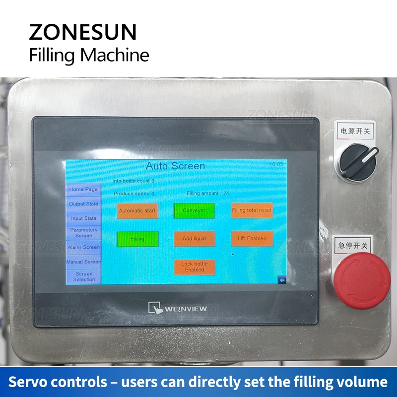 ZONESUN Paste Feeding Filling Machine Automatic 6 Heads Viscous Liquid Servo Motor Detergent Cream Shampoo Ketchup ZS-YT6T-6PX