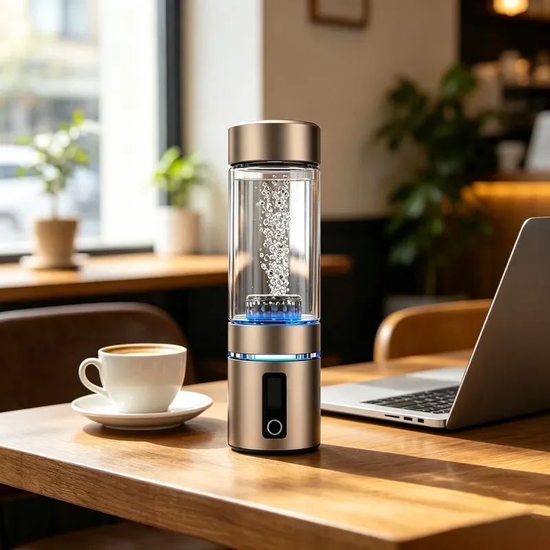 Premium smart portable hydrogen-rich water bottle for family travel, camping, and outdoor use