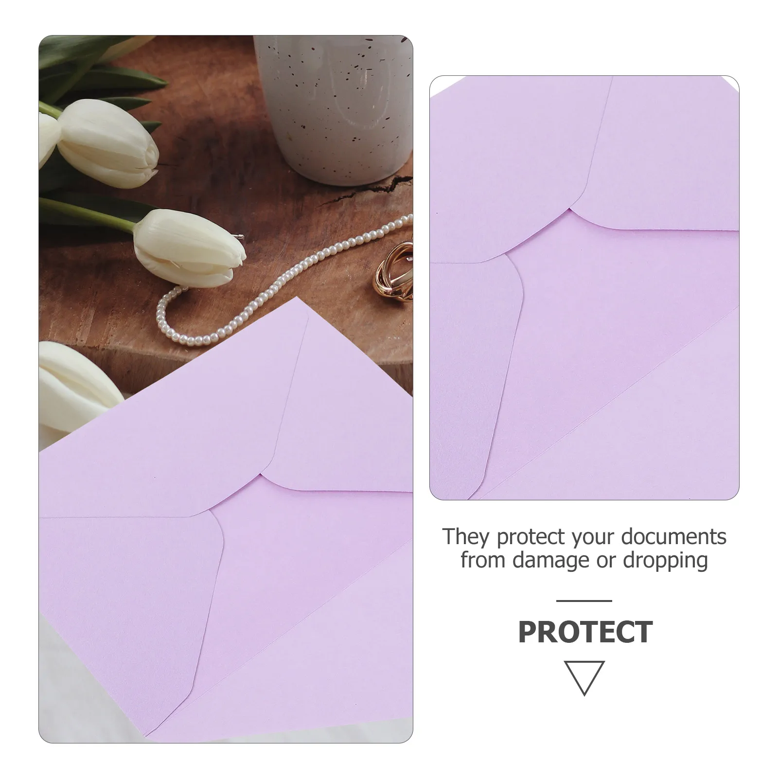 

50pcs Invitation Wedding Party Invitation Envelopes Stationery Greeting Cards Blank Envelope Paper Practical Use