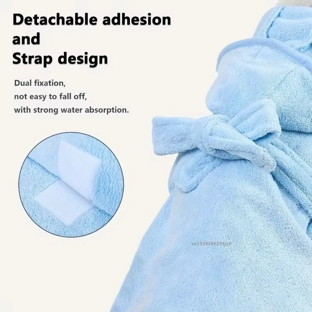 Thickened Pet Bathrobe Quick Dry Super Absorbent Dog Bath Towel Skin-friendly Small/Large Dog Cat Bathrobe Pet Salon