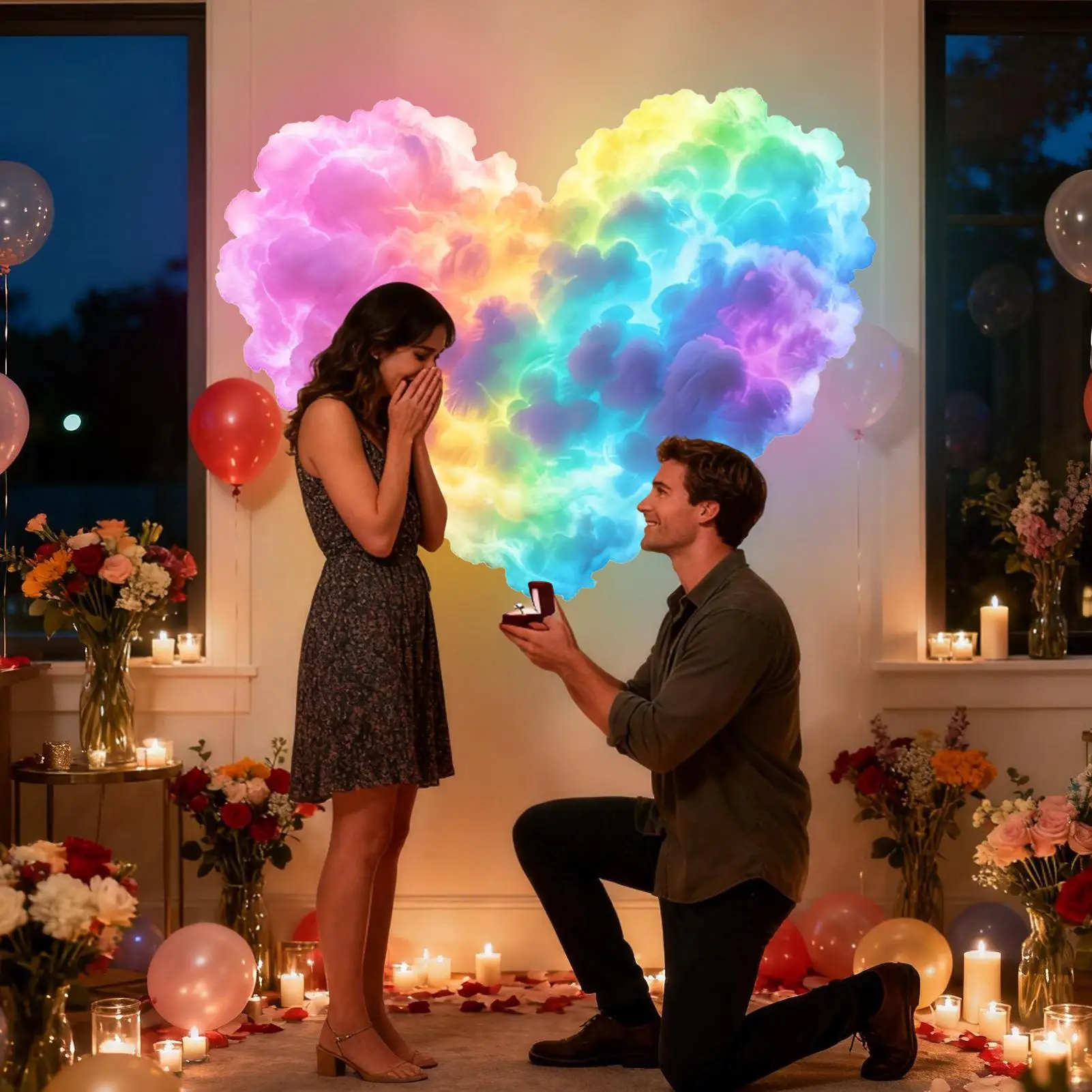 Cloud LED Light for Bedroom DIY Aesthetic Mood Light3D Ceiling Lamp Color Changing Light,Cool Stuff for Playroom,Kids Room Decor