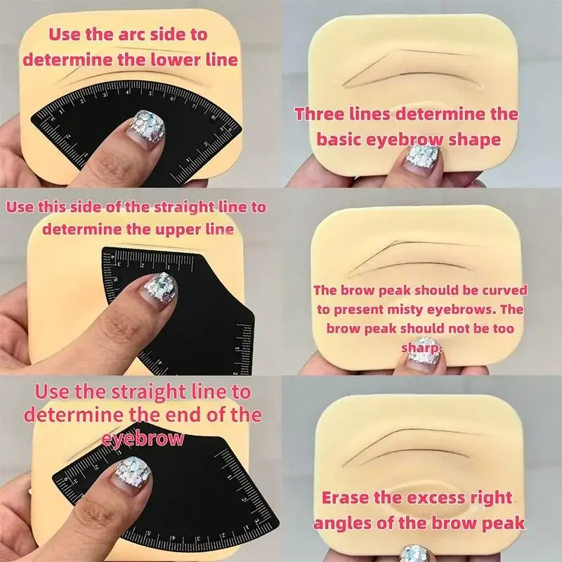 Fast Drawing Eyebrow Desgin Ruler Microblading Mapping Tool Shaping Stencil Permanent Makeup Drawing Guide Ruler Tattoo Supplies