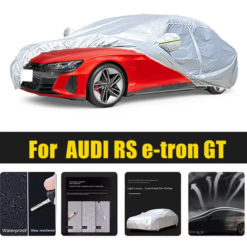 

For AUDI RS E-tron GT Car Cover Outdoor Protection Covers Snow Sunshade Waterproof Dustproof Exterior UV Car Accessories Auto