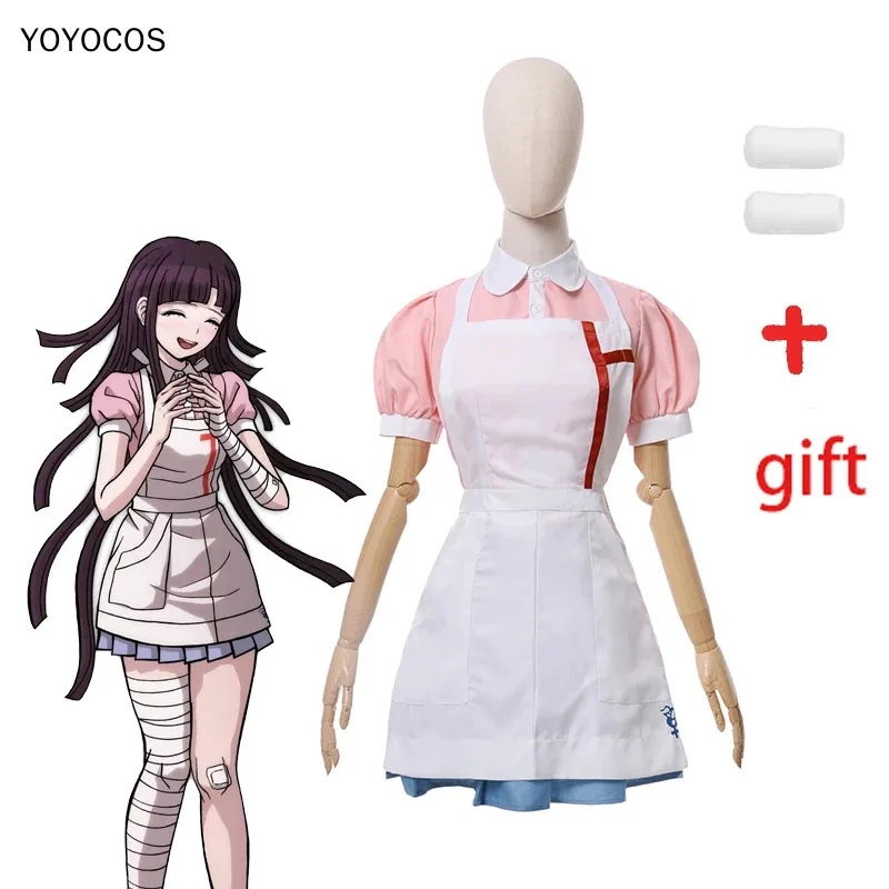 YOYOCOS Danganronpa Dangan Ronpa 2 Mikan Tsumiki disfraz de Cosplay disfraz de fiesta de Carnaval de Halloween lindo uniforme conjuntos vestido de mujer