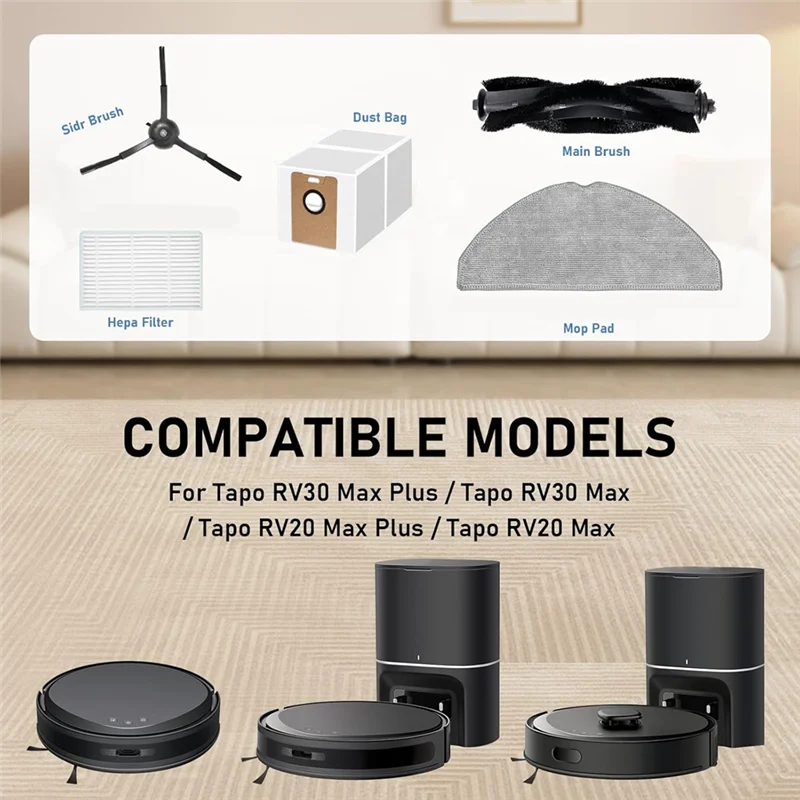 Hot Selling Accessoireset Voor Tapo RV30 Max Plus, RV30 Max, RV20 Max Plus, RV20 Max Stofzuiger Vervangende Onderdelen