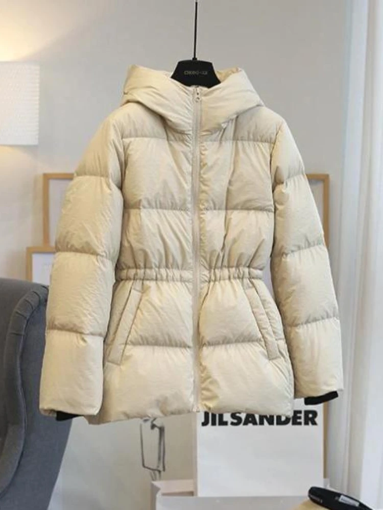 Winter 2024 New Cotton Padded Jacket Women Parkas Fashion High-Quality Warm Cotton Padded Coat Ladies Hooded Overwear Tops