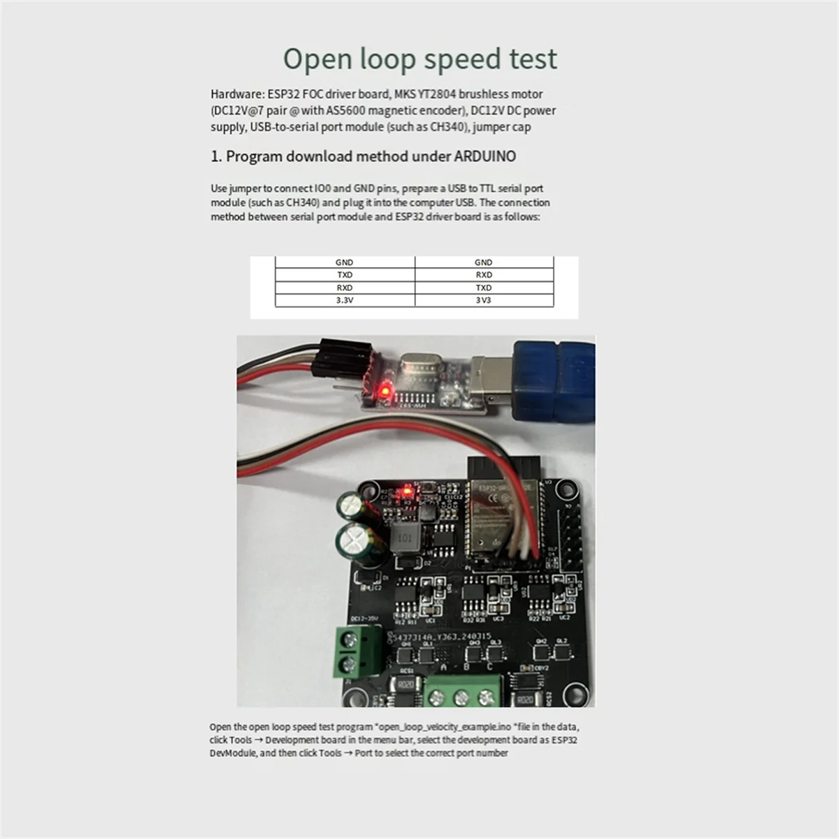 

ESP32 Brushless Motor Driver Board Module 20A Wireless WIFI Bluetooth Simple FOC Retrofit Module