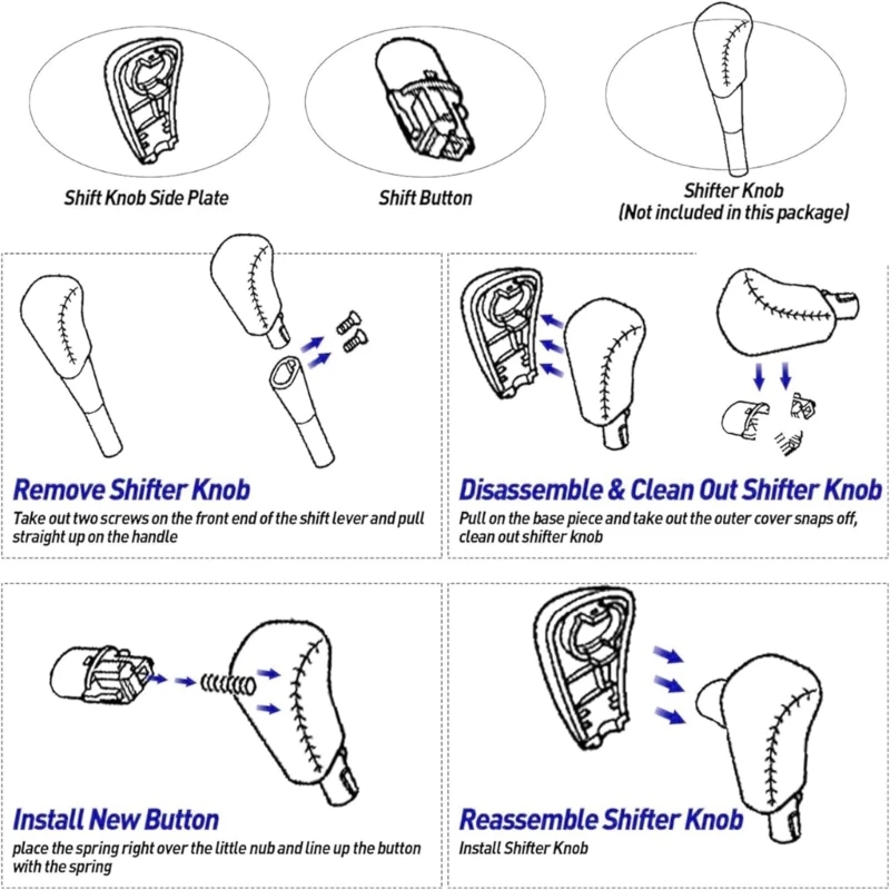 Easy Installation Replacement Transmission Shifter Knob Button with Spring 54132SHJA01 Enhances Driving Experience D7YA