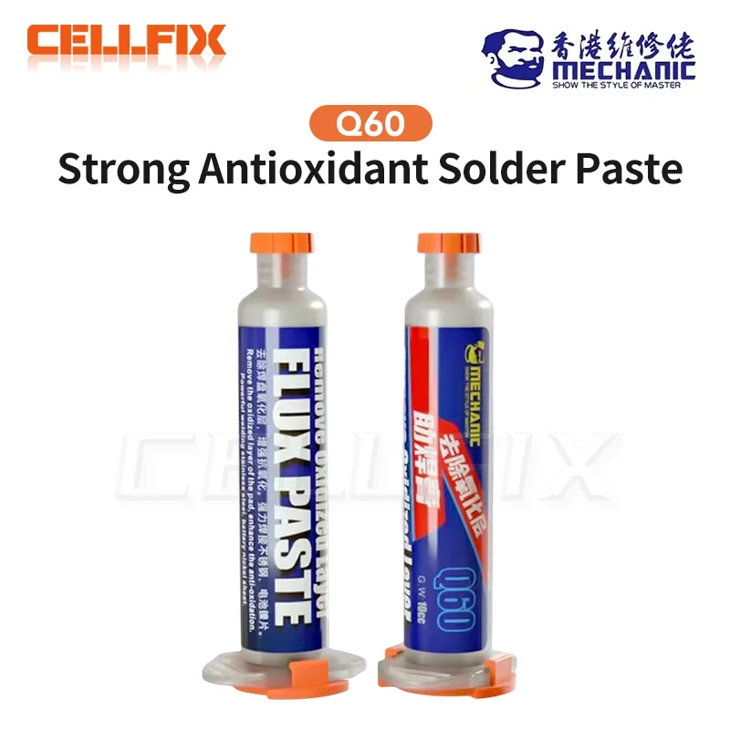 

MECHANIC Q60 Powerful Antioxidant Solder Flux Paste Antioxidant Oxidized Layer Removal Oil Stainless Steel Battery Sheet Repair