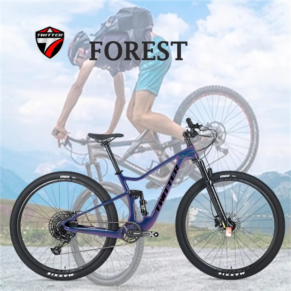 TWITTER FOREST XT/M8100-2*12S Hydraulic Disc Brake T1000 Full shock-proof carbon fiber mountain bike 27.5/29inches MTB bicycles