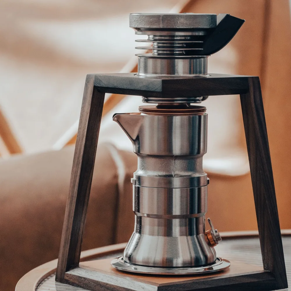 

Custom Black Walnut Storage Holder For Espresso Coffee Machine Home Coffee Bar Organizer Accessory