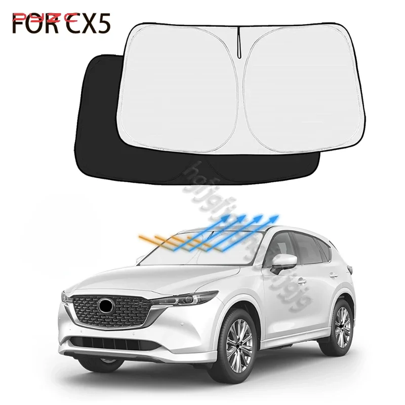 

Солнцезащитный козырек на лобовое стекло для Mazda CX-5 2017-2024, защита от УФ-излучения, аксессуар для салона автомобиля