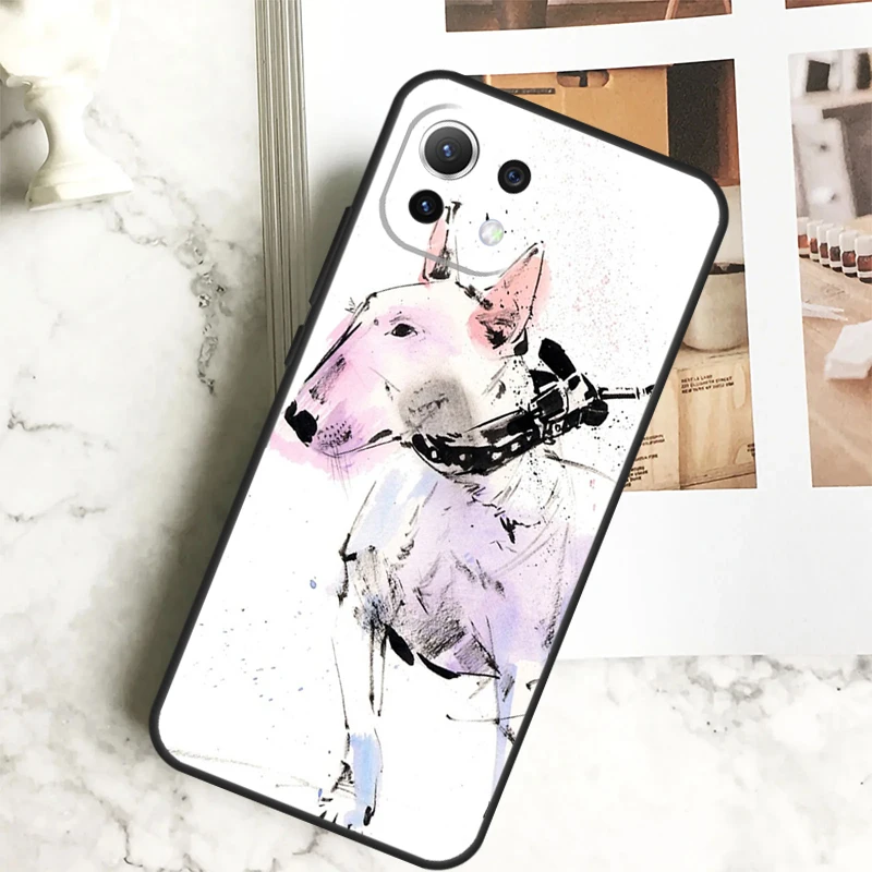 English Bull Terrier Dog Case For Xiaomi 13 14 Pro Ultra 12 13 Lite 11T 12T 13T POCO F5 M6 X3 X5 X6 Pro F3 M5s Cover