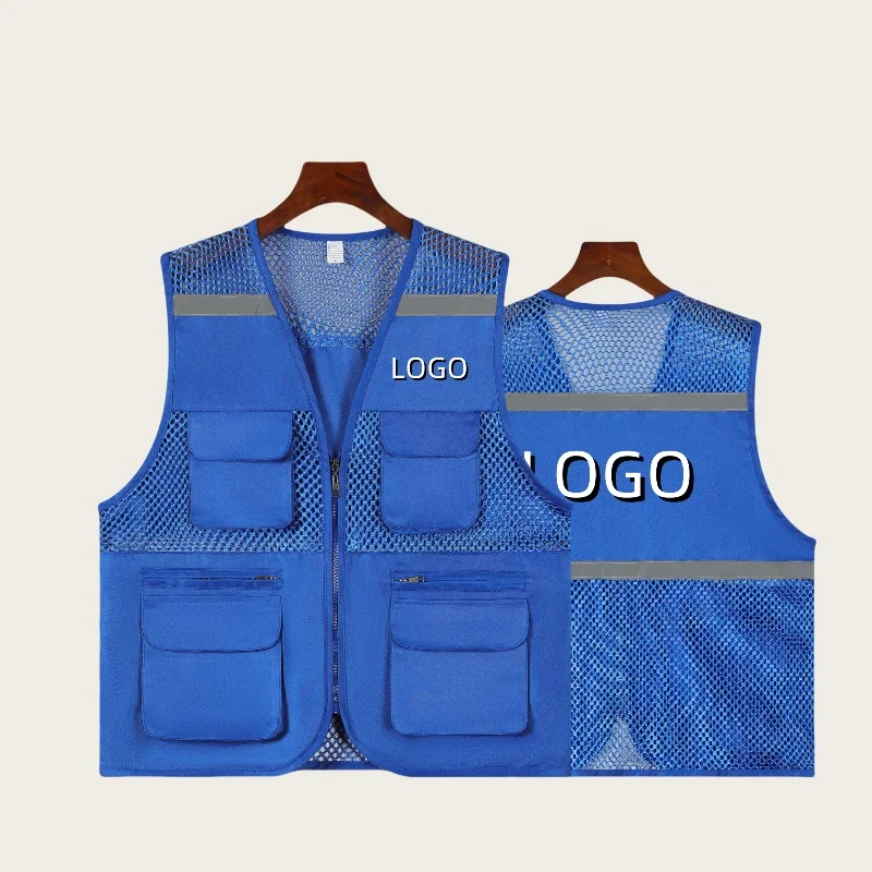 

Hot Breathable Men's Summer Mesh Vest Photography Work Multi-Pockets Outdoors Journalist's Vest Sleeveless Jackets