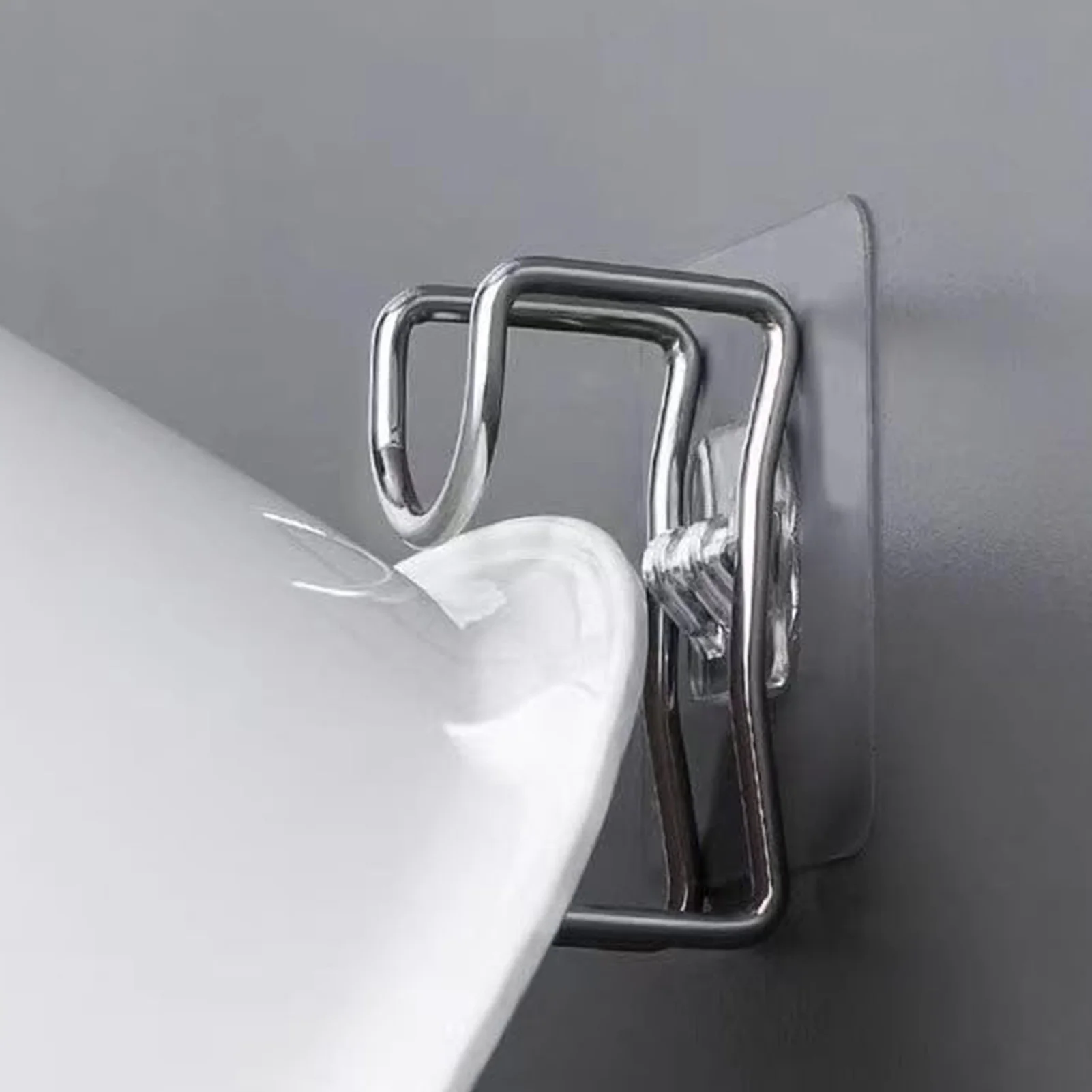 1 Stück Wandmontierter Waschbecken-Haken, Selbstklebendes Regal für Badezimmer-Waschbecken, Organizer-Aufbewahrungsregal für Kleinteile, Küchenzubehör