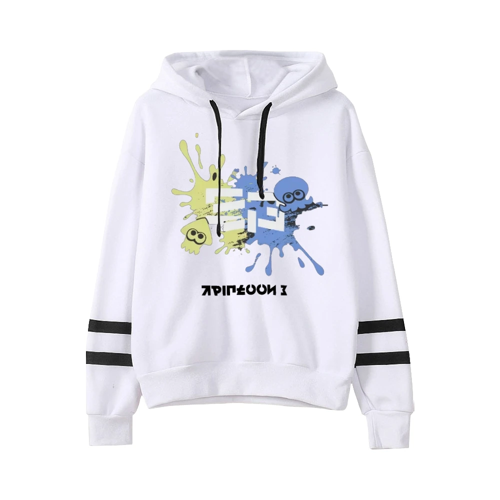 Men Women Casual Hoodie Splatoon 3 Game Unisex Pocketless Parallel Bars Sleeve Sweatshirts   Hip Hop Streetwear y2k Clothes