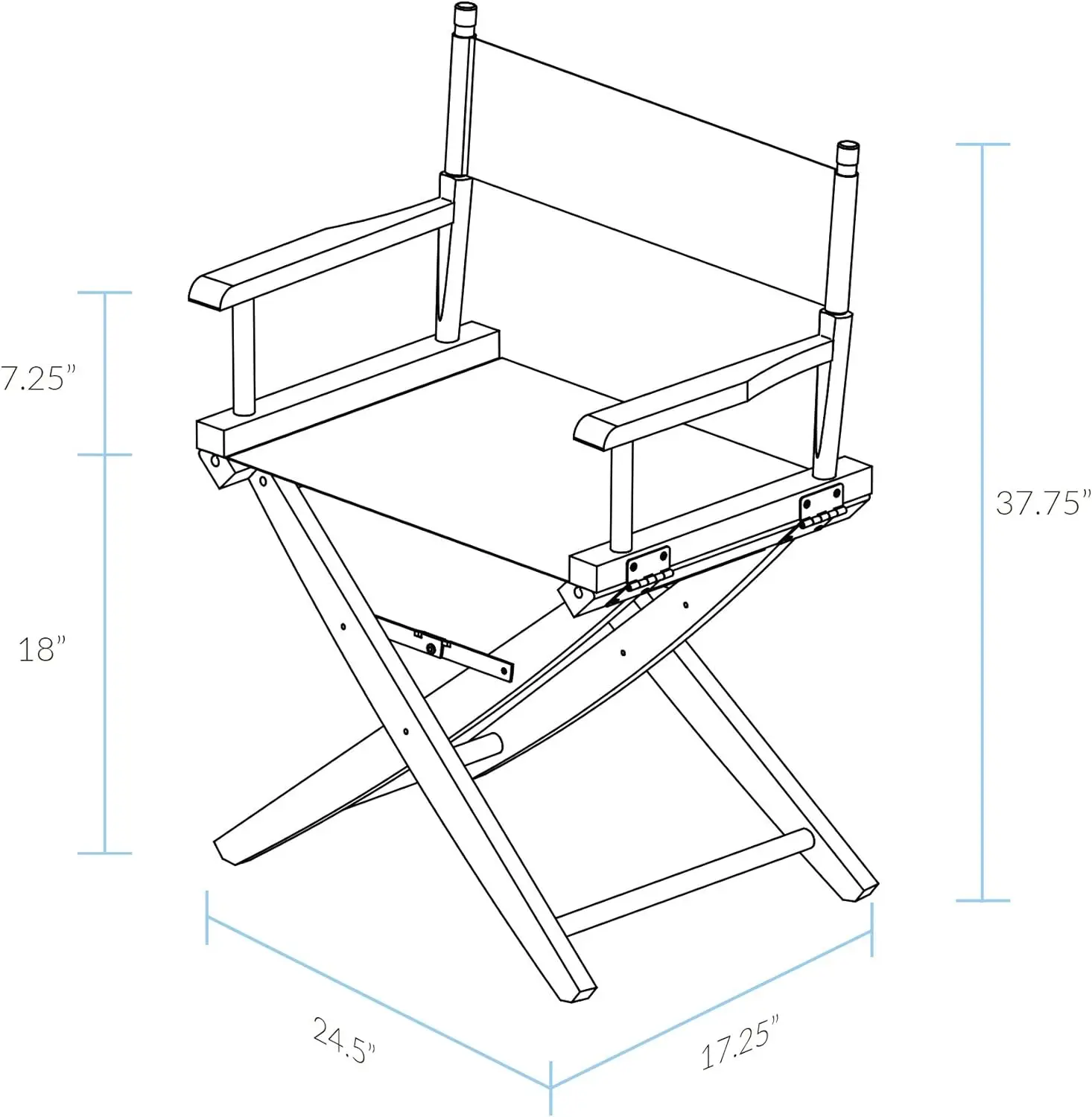 

American Trails Extra-Wide Premium 18"" Director'S Chair Mission Oak Frame With Natural Canvas
