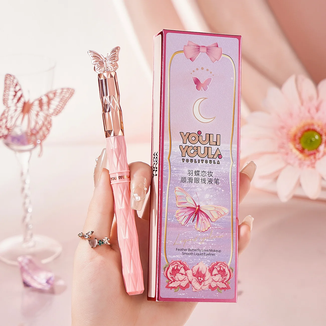 Flower Knows Black Mascara Lengthens Eyelashes Extra Volume Long Lasting Waterproof Lipstick Quick Drying Female Mascara Makeup