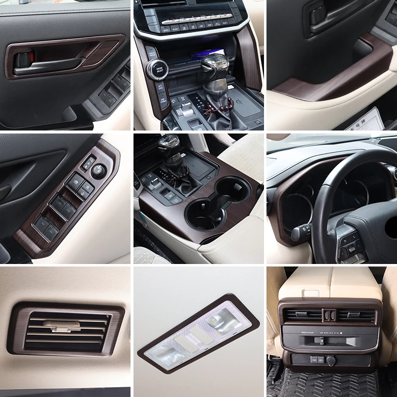 For 2021-2024 Toyota Land Cruiser 300  Upgraded Modification LC300 High Configuration Peach Wood Texture Interior Accessories