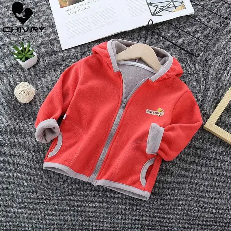 Baby Jungen Mädchen Wolle Kapuze Reiß verschluss Mantel Outwear Sweatshirt Herbst Winter Kinder warme weiche Fleece Jacken Kinder Kleidung