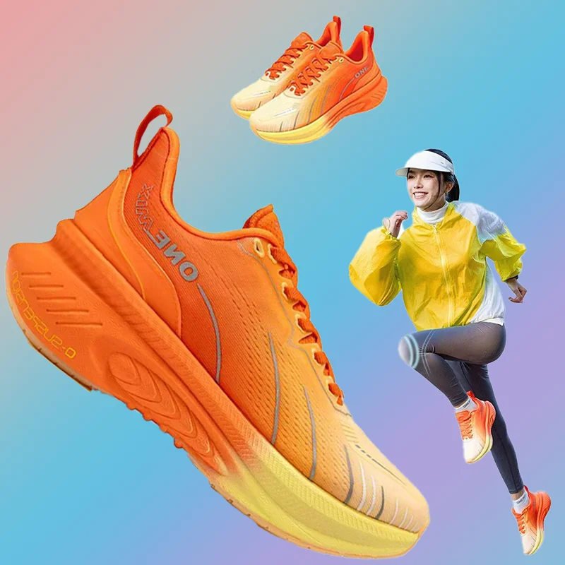 2025Men's Shock-Absorbing Marathon Running Shoes Outdoor Large Size Breathable Lightweight Stable Supportive Sports Shoes ONEMIX
