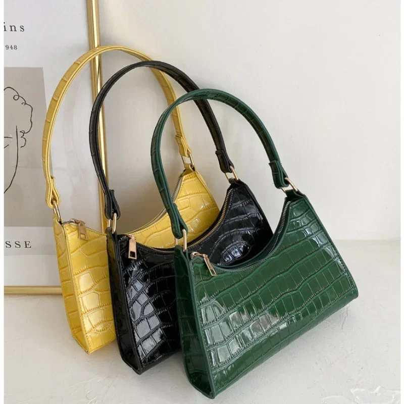 Fashion Exquisite Shopping Bag Retro Casual Women Totes Shoulder Bags Female Leather Solid Color Chain Handbag for Women 2024