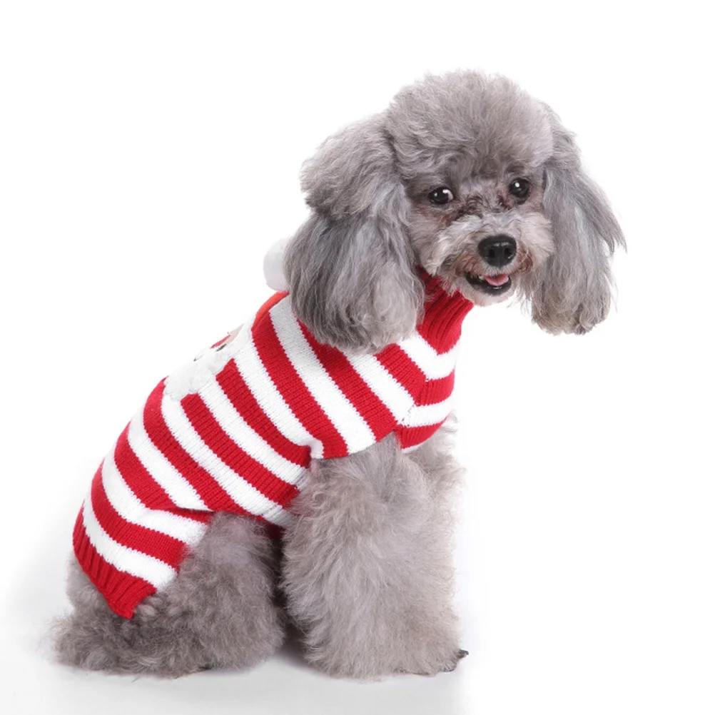

1Pcs Adorable Dog Sweater Festive Pet Knitted Costume for Christmas Party Warm Comfortable Pet Winter Wear Reusable Design