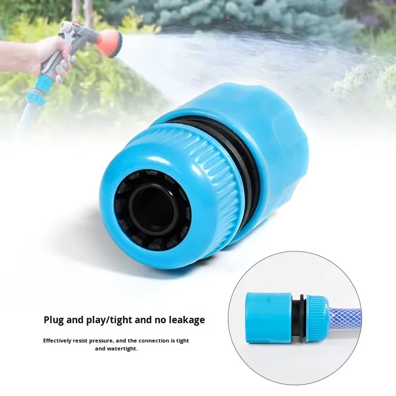 New Color 4-Point Hose Water Pipe Quick Connector Eco-Friendly Blue Water Passage ABS Engineering Plastic Nipple-Type for Home