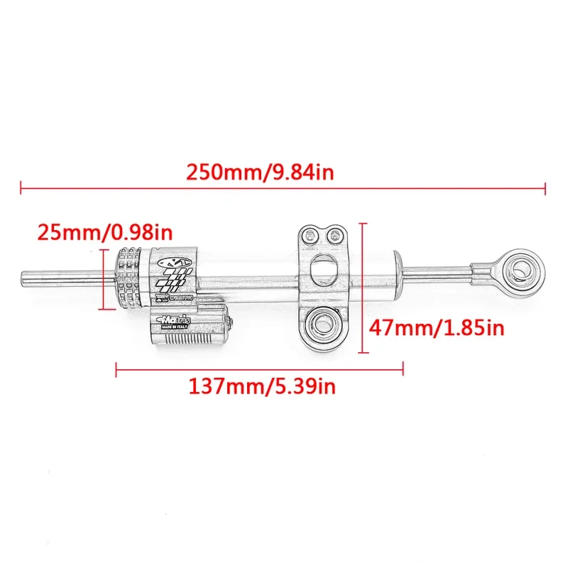 รถจักรยานยนต์อุปกรณ์เสริมพวงมาลัย Stabiliseren Demper Bracket Mount CNC อลูมิเนียมสําหรับ KAWASAKI Ninja 400 Ninja 400 EX400 2018-202