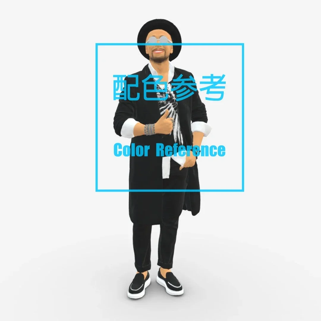 1/64 1/43 Patung Skala Model Resin Paman Memakai Topi dan Mantel Miniatur Tidak Berwarna Diorama Yang Dilukis dengan Tangan L220