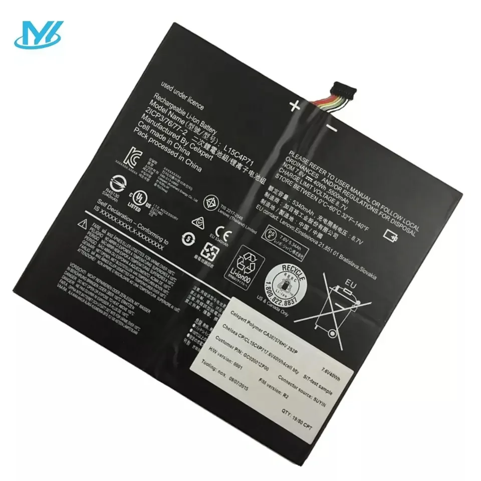 Genuine laptop battery 5B10J40259 5B10J40264 L15C4P71 L15L4P71 for Lenovo IdeaPad Miix 700-12ISK 710-12ISK notebook battery