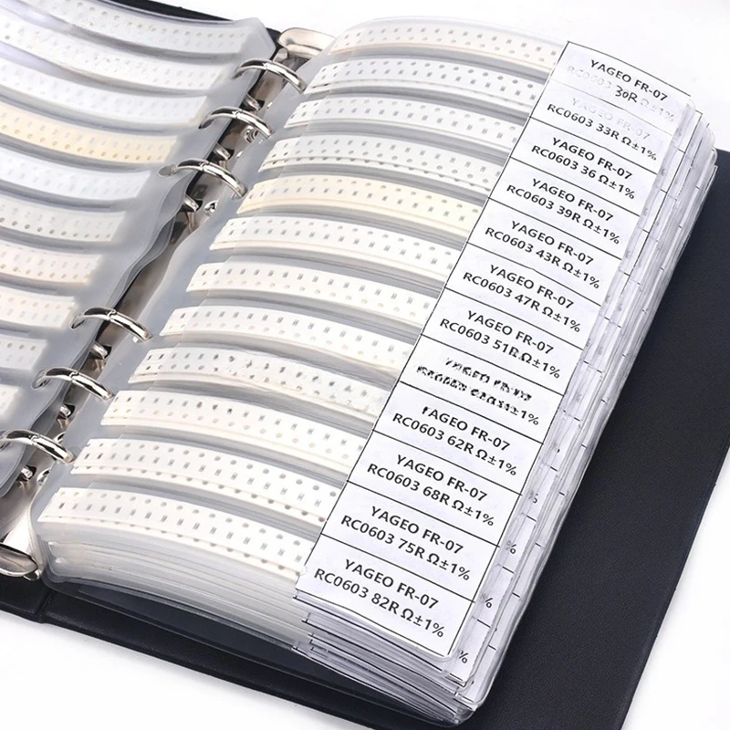Chip Resistor Capacitor Book 0603 0805 1206 1% Accuracy 170Values Inductor Book Capacitor Resistor Package Component Sample Book