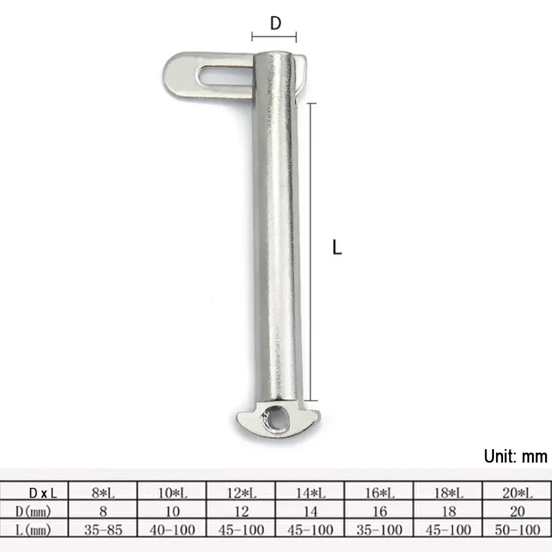 1pcs M8 M10 M12 M14 GB3473-83 304 A2 Stainless Steel Marine Toggle Pins/ Elbow Bolt Tongue Pin/Tongue Bolt Pins Length 35-140mm