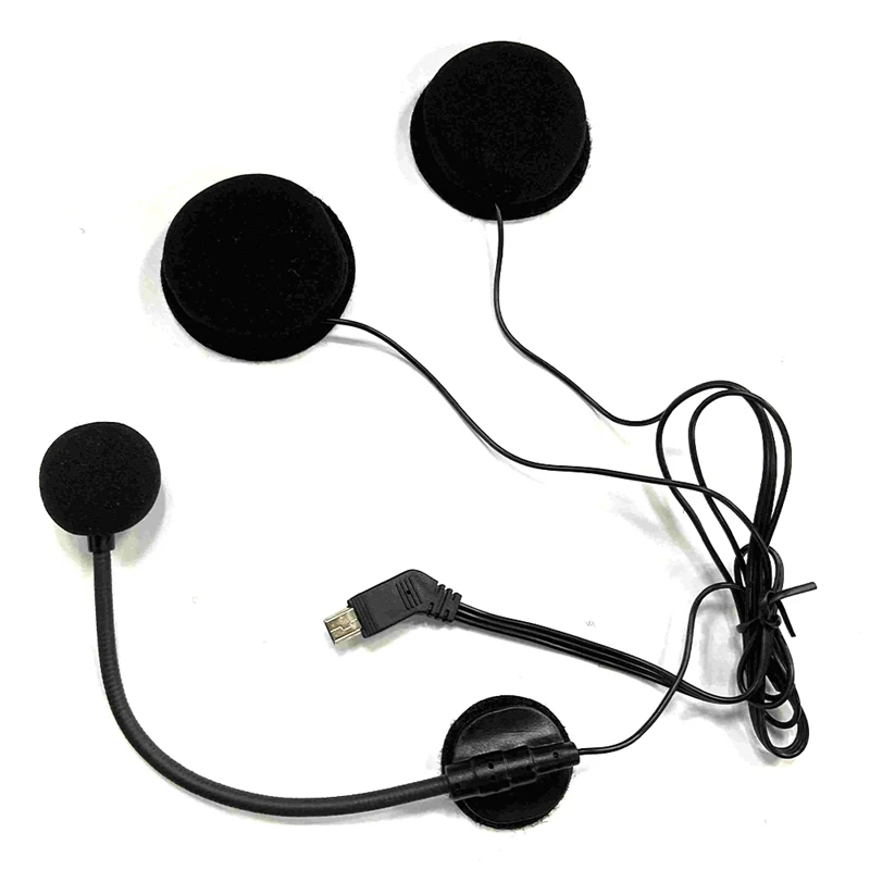 2X Motorcycle Helmet Bluetooth Headset Microphone Speaker Headset Accessories For Half-Helmet